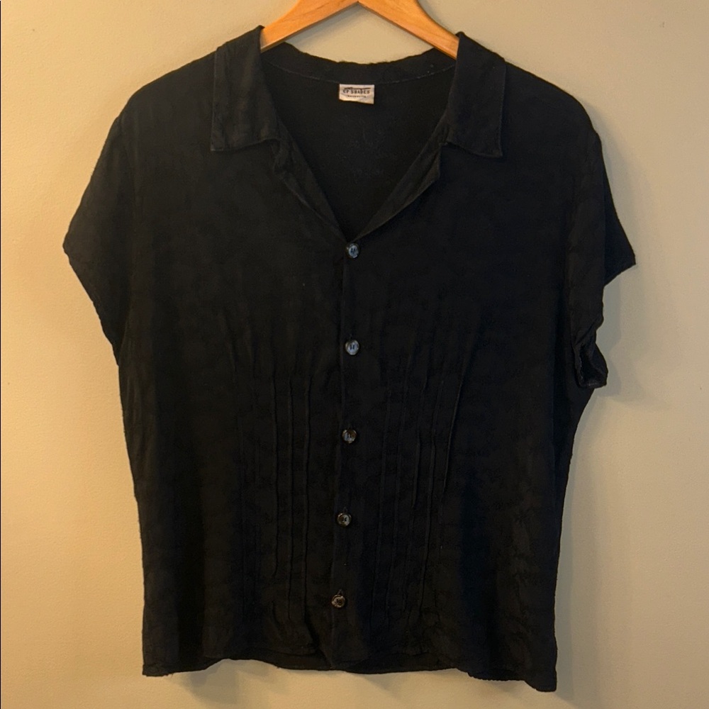 CP Shades Sausalito Black Women’s Rayon Button Up Sleeveless Blouse - Size L
